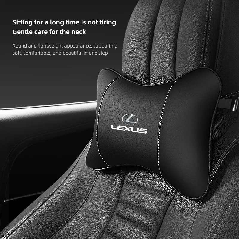 سيارة مسند الرأس بالمقعد وسادة الرقبة كرسي داعم للفقرات القطنية السيارات الداخلية لكزس LS LC RZ IS350 ES300 GS350 CT200h GX460 LX570 RX500h NX300 #2