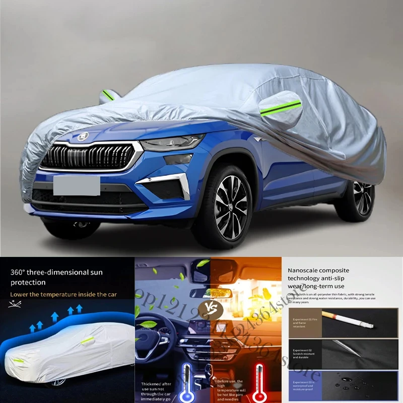 

For Skoda-Kodiaq Auto Anti snow Anti dust Anti-uv Anti peeling paint And Anti Rainwater 210t Car cover protection