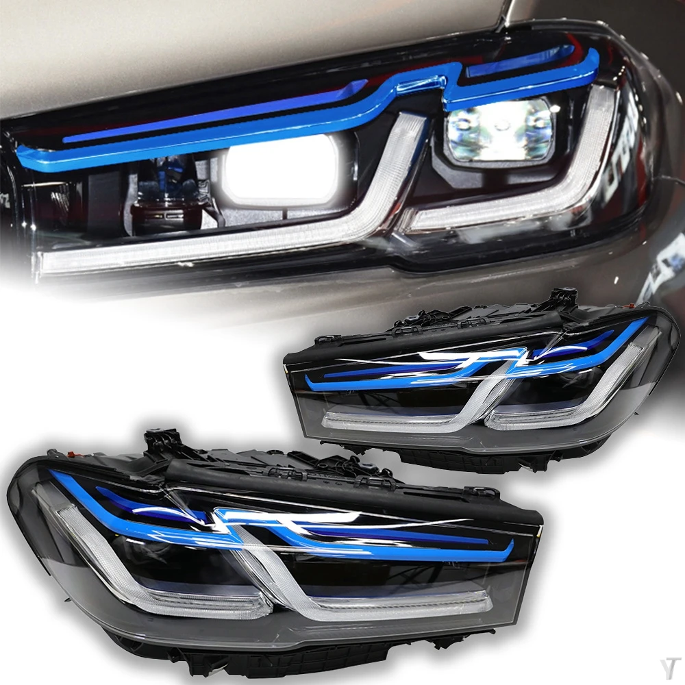 AKD Front Lights for BMW G30 LED Headlight Projector Lens 2017-2021 5 Series 530i 525i Head Lamp Front DRL Auto Accessories