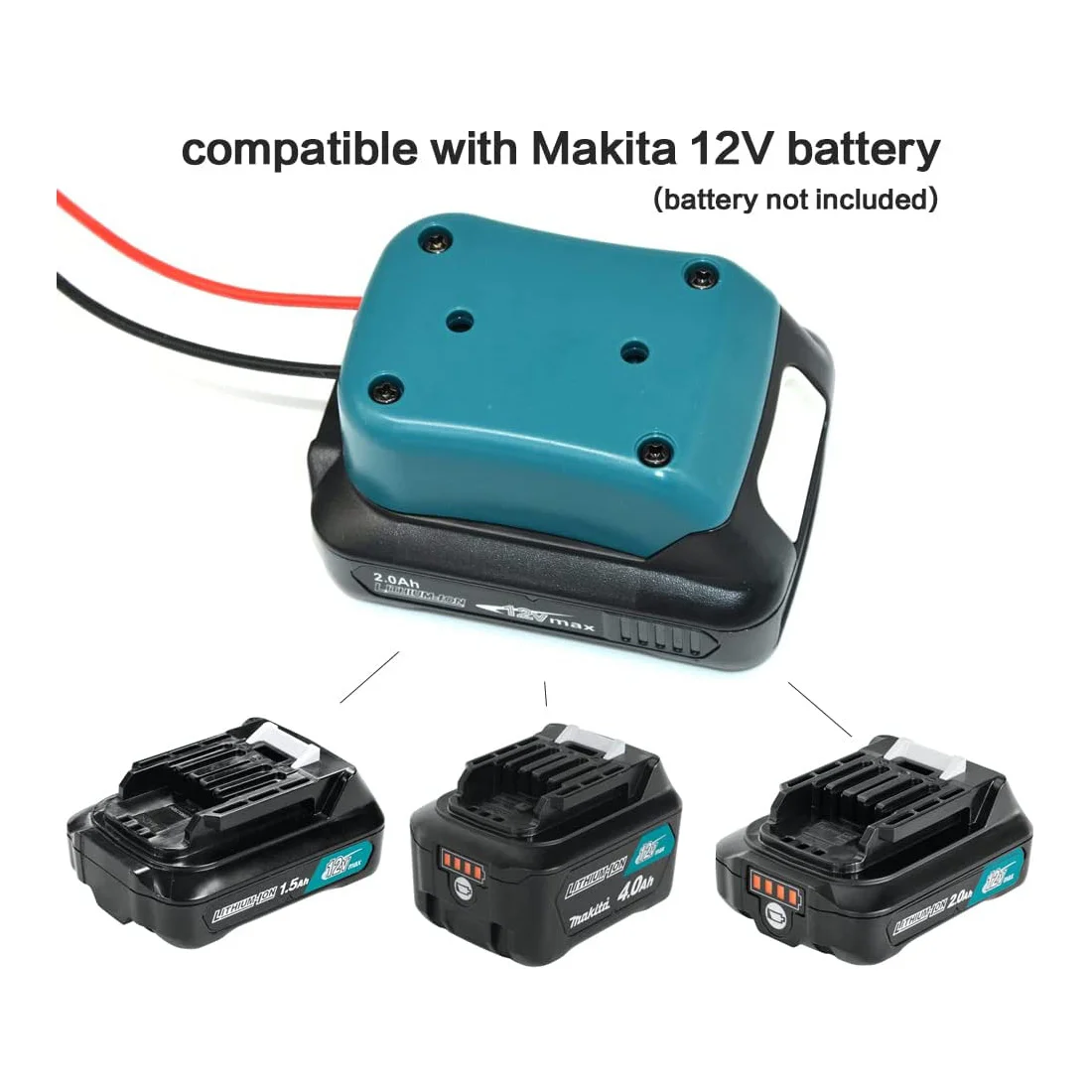 10,8 V-12V Batterie halterung Dock Stroma schluss mit 14awg Drähten Anschlüssen Adapter Werkzeug für Makita Batterie DIY, schwarz