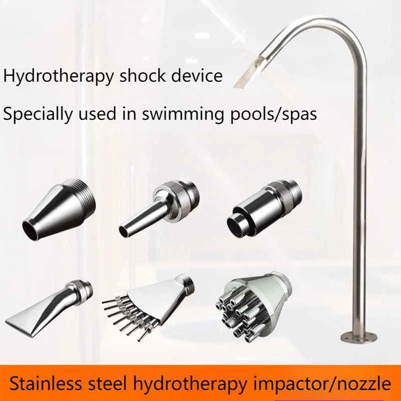 New Trend Pool SPA Massage Shower Stainless Steel 304 Shower Pole+Nozzle Fountain Waterfall Spillway Swimming Water Curtain