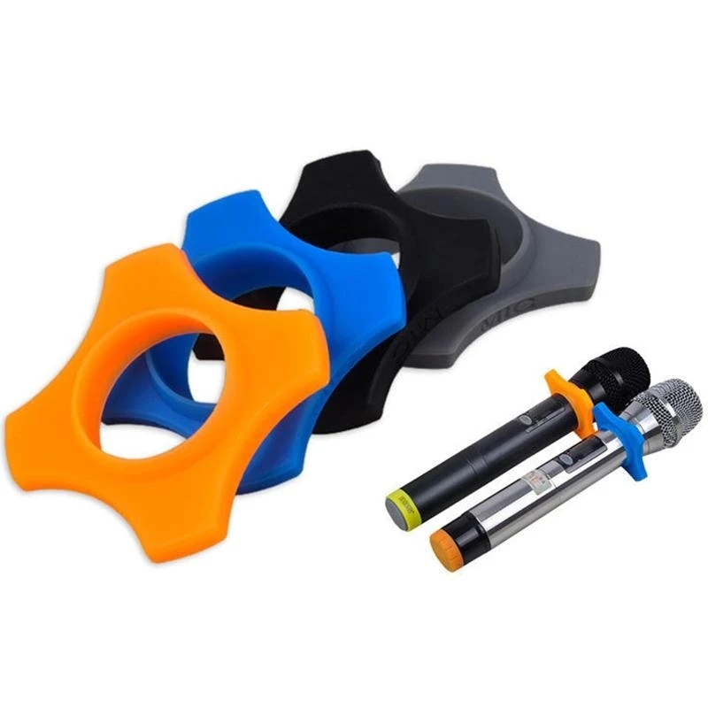 090F 4PCS Анти-роллинговое кольцо для портативного микрофона Анти скольжение-воздушный микрофон