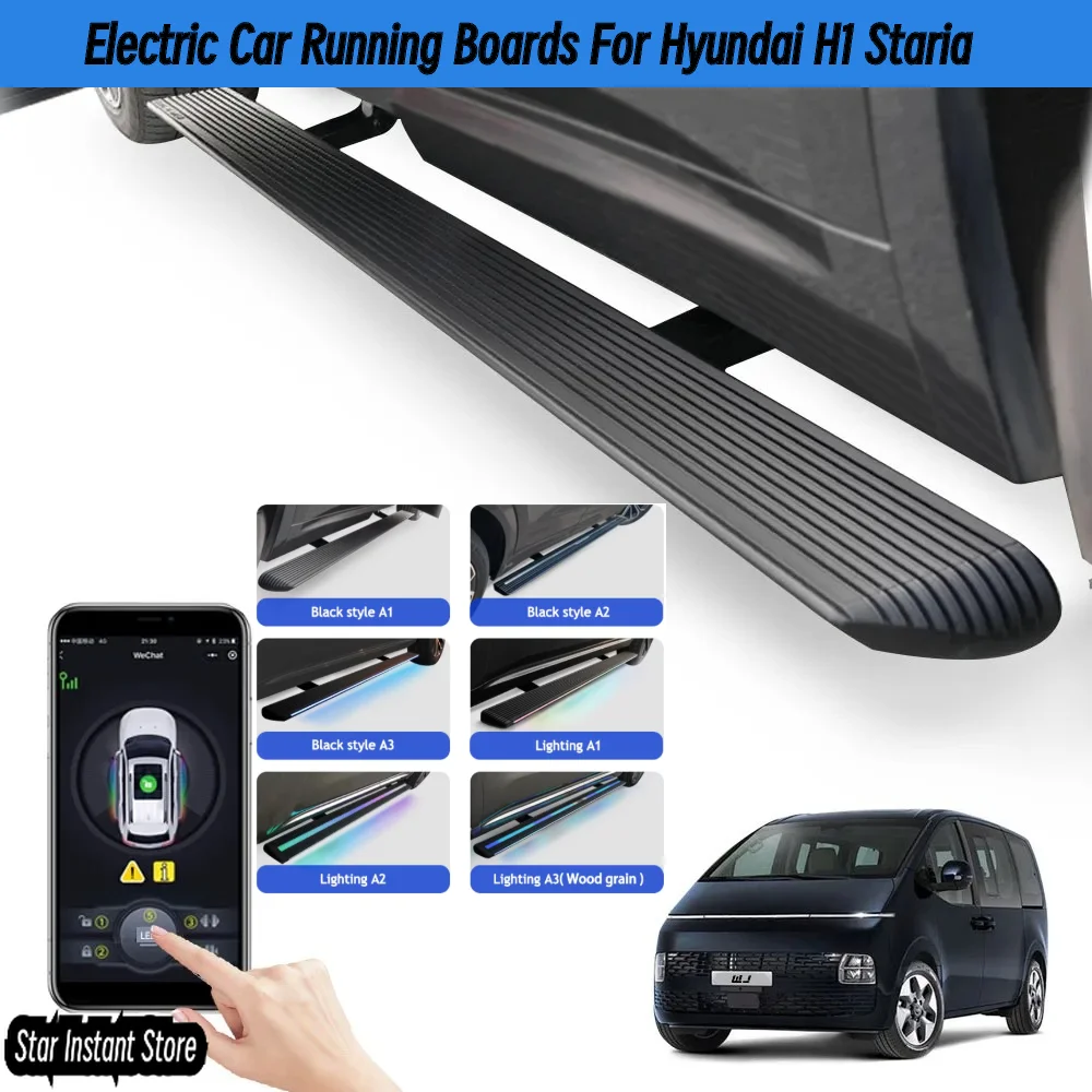 

Автоматические выдвижные подножки для Hyundai H1 Staria, электрические боковые ступеньки со светодиодной подсветкой, противоскользящая педаль