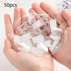 50 Pieces Self Adhesive Clips Sticky Hanging Photo Clips Wall Tapestry Clips Plastic Photo Clips for Office Home Poster Photo