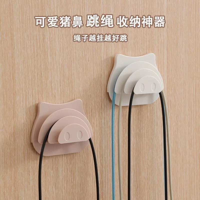 4Pcs Mix Pig Nose shaped Data Cable Hook Multi purpose Earphone Cable Bag Hanger Storage
