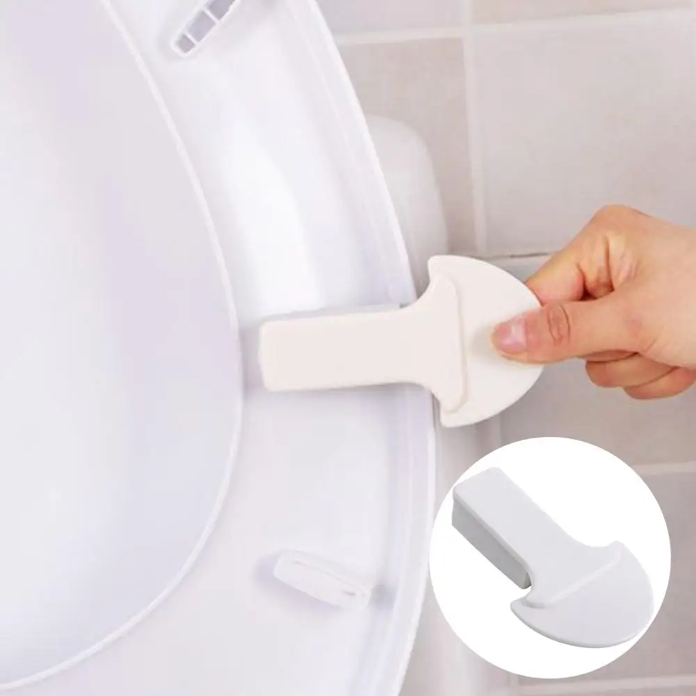 

Seat Ring Flapper Plastic Toilet Seat Lifter Handle White Portable Seat Cover Lid Handle Anti-dirty Toilet Lifting Device Home