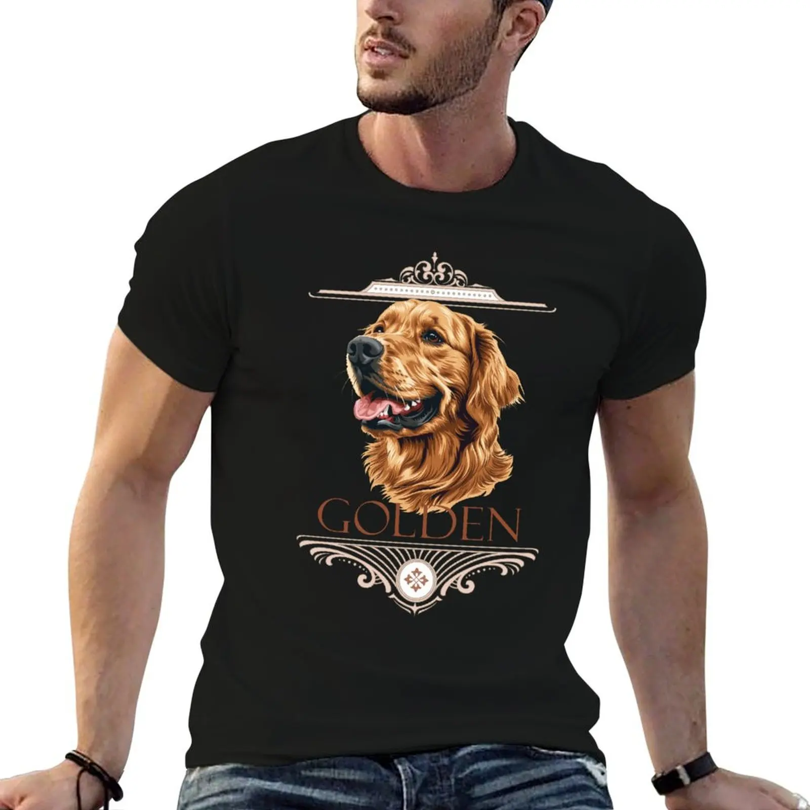 Golden Retriever, Classic Design T-Shirt summer clothes new edition Men's cotton t-shirt