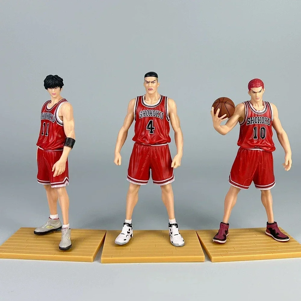 متوفر في المخزون Slam Dunk أنيمي Sakuragi Hanamichi Hisashi Mitsui Ryota Miyagi Takenori Akagi تمثال لعبة PVC نموذج غرفة زخارف مكتب #5