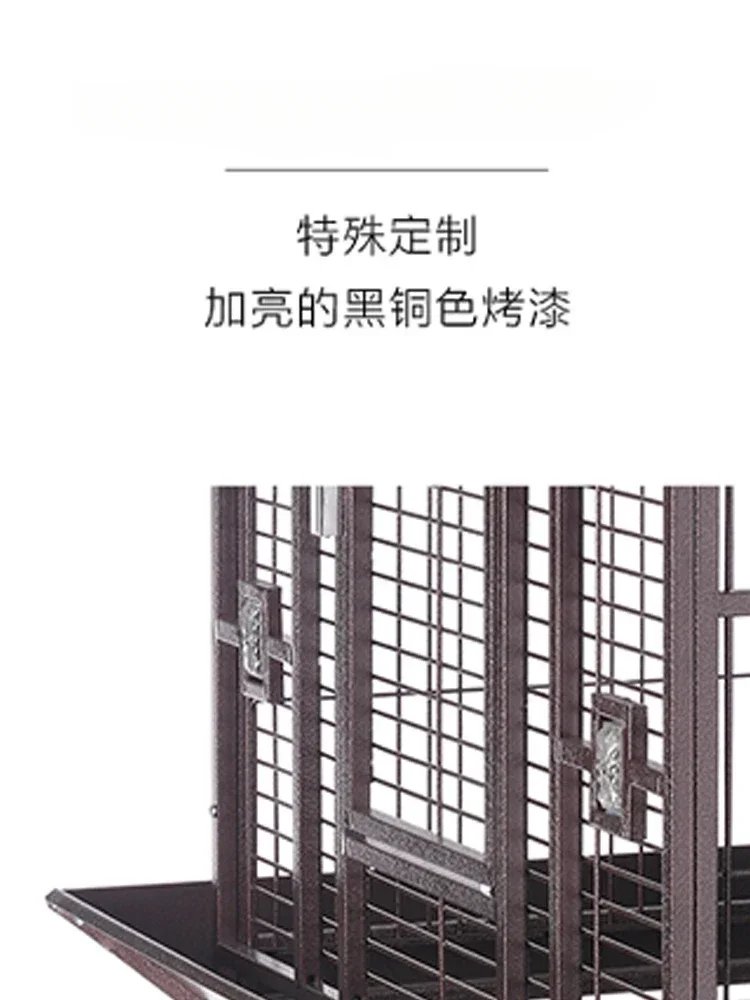 عبر الحدود رمادي الببغاء قفص الطيور نموذج كبير فيلا بوتيك تربية قفص Xuanfeng النمر الجلد الأخ الأكبر Yuge المنزل الفاخر