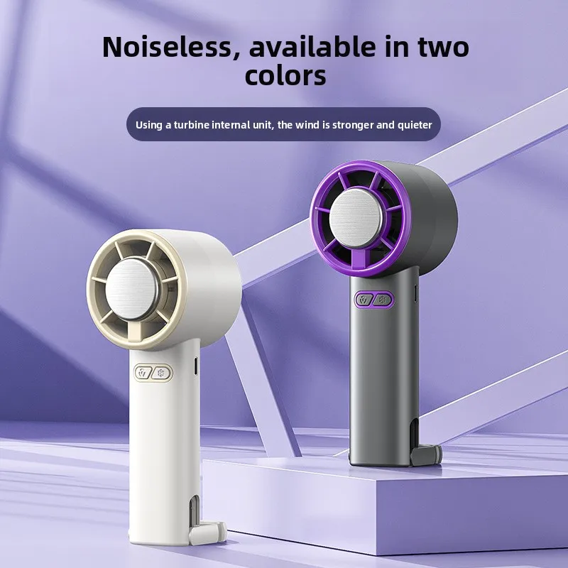 

New Semiconductor Ice Compress Small Fan Handheld Turbine Folding Desktop Mountaineering Buckle Cold Compress Small Fan