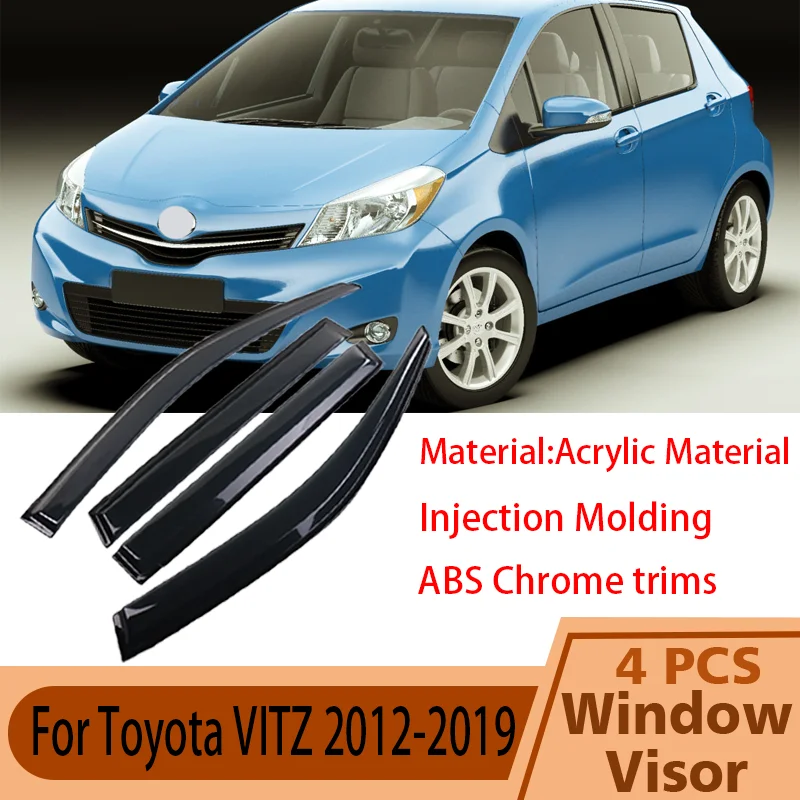 Автомобильный оконный козырек для Toyota Vitz Hatch Yaris XP130 2012 ~ 2019, боковой дефлектор, козырек от солнца, аксессуары для ветрового дефлектора