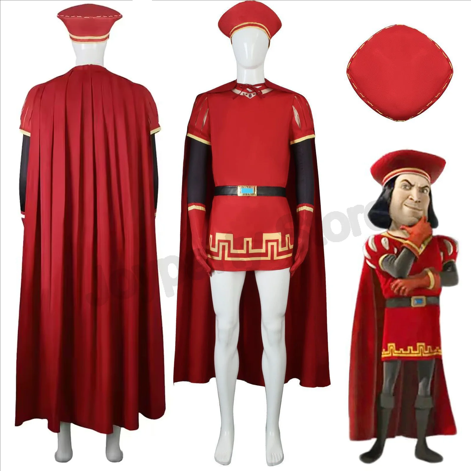 

Lord Farquaad Cosplay Costume Game Shrek Carnival Uniform Wig Anime Halloween Carnival Role playing holiday party Costumes Women
