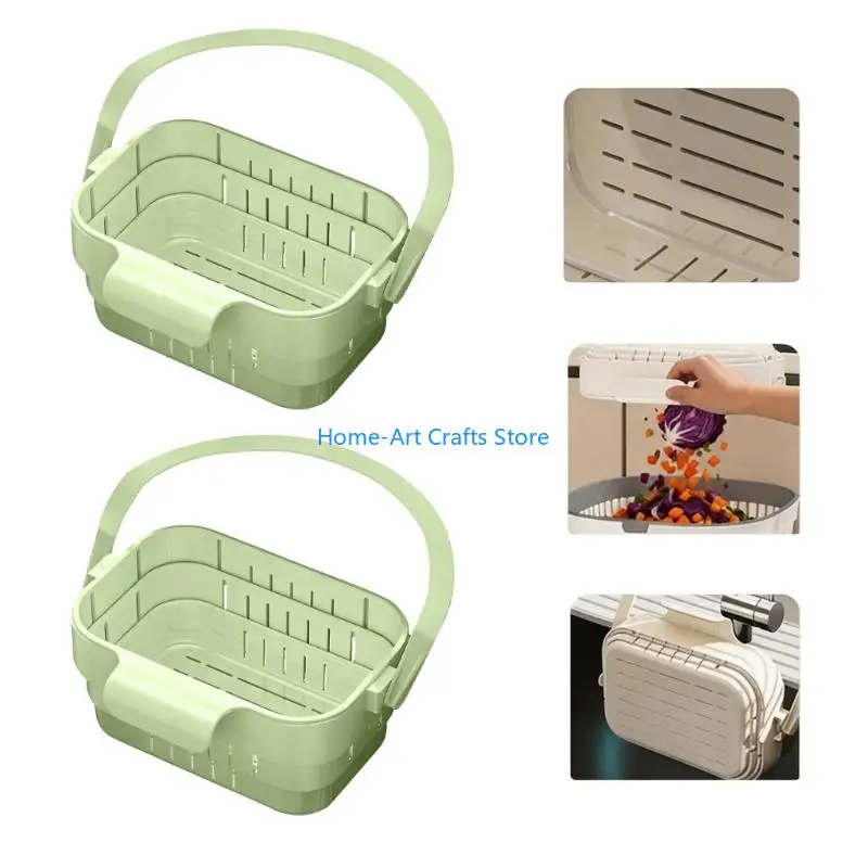 Y3NA Upgraded Foldable Kitchen Sink Strainer, None Drill Hanging Drain Rack Catcher, Removable Unclogging Filter for Garbage