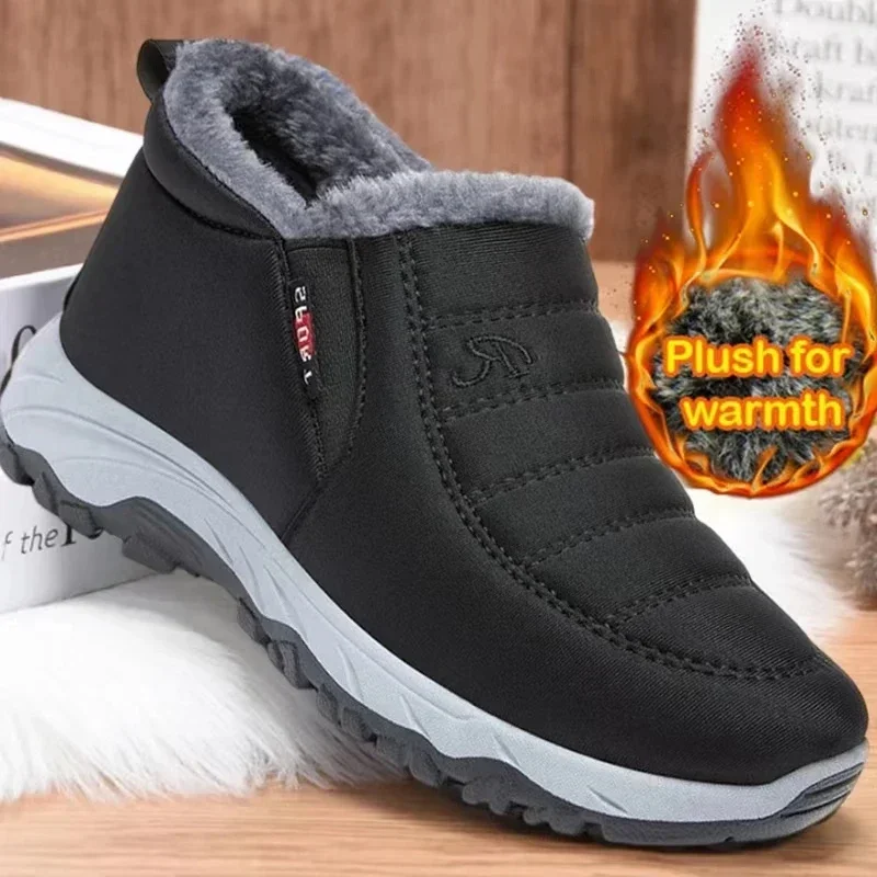 Women\'s Boots Unisex Winter Shoes Women Waterproof Snow Boots Female Slip On Casual Shoe Plush Footwear Men\'s Ankle Botas