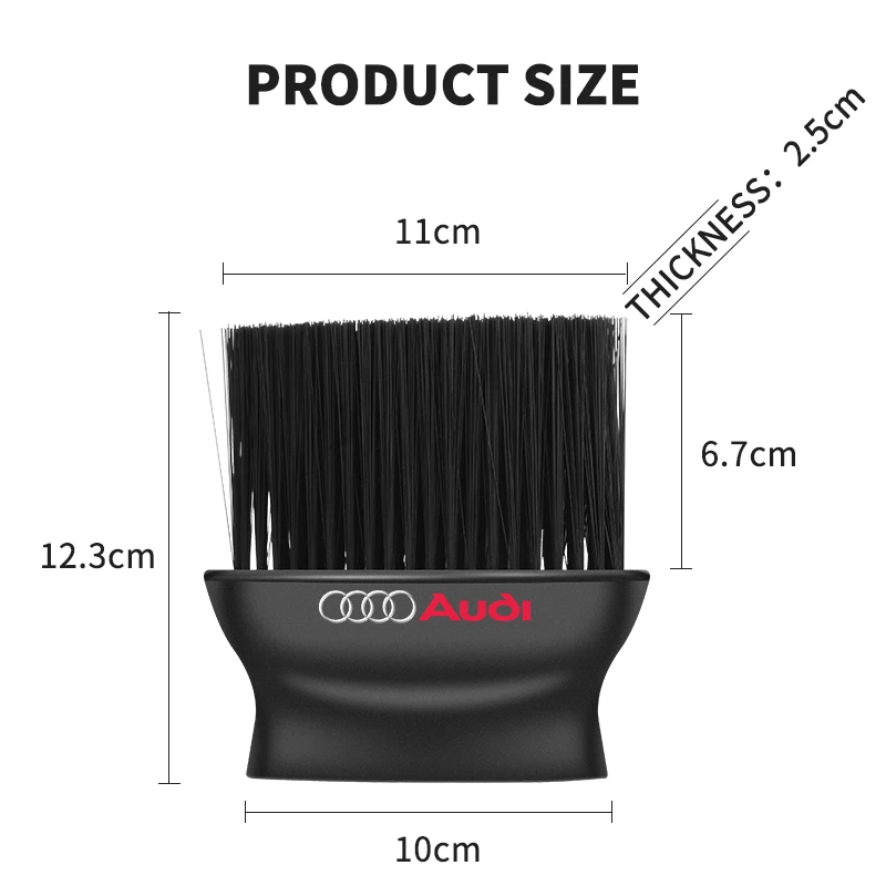 1pcs Car Detailing Cleaner Brush For Audi A1 A3 A4 A5 A6 A7 A8 Q2 Q3 Q5 Q7 TT S line S3 S4 S5 S6 R8 RS Car sticker accessories