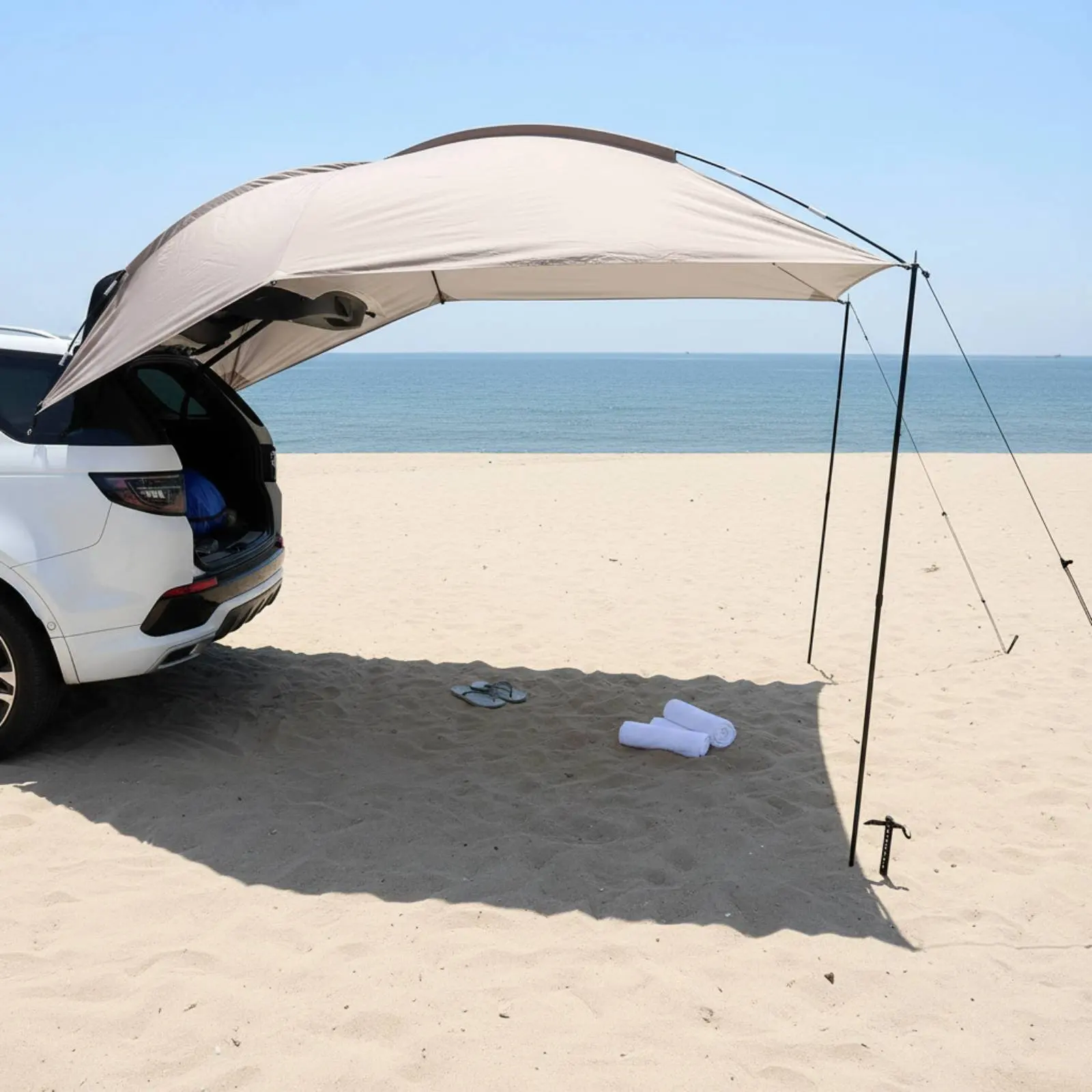 

Портативный автомобильный тент-маркиза для багажника, солнцезащитный козырек для нескольких человек, для хэтчбеков, с большой площадью затенения, для пляжа