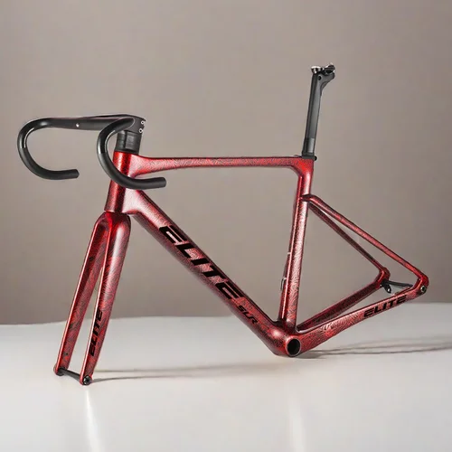 Imagen 1 del producto ELITE-Cuadro de bicicleta de carretera de carbono, 47/49/51/54/56cm, freno de disco T47, tija de sillín ultraligera, piezas de ciclismo