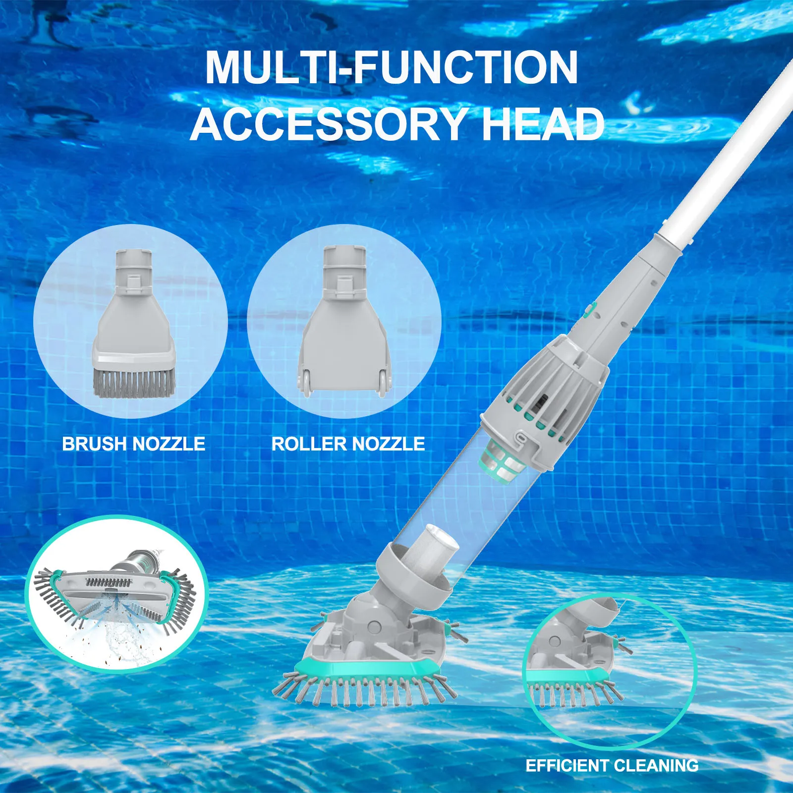 

Cordless Robotic Cleaner for Swimming Pools with Up to 60 Minutes of Continuous Suction