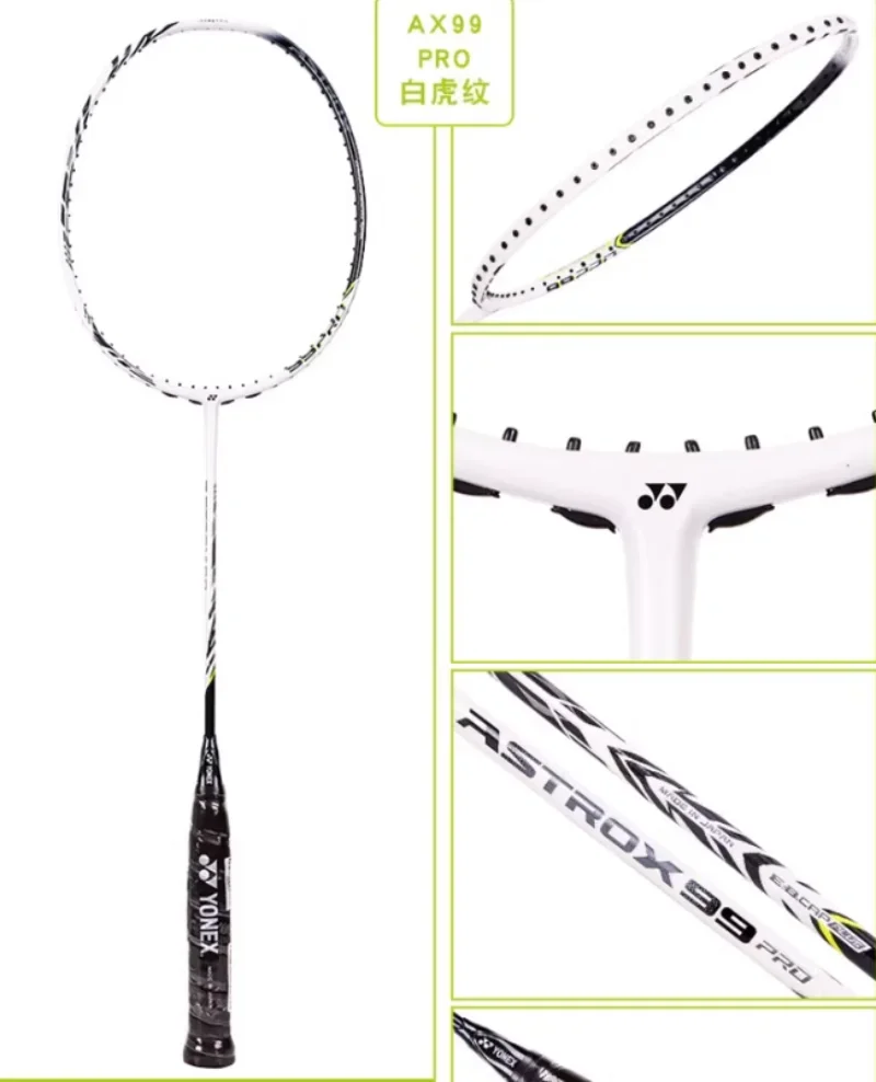 Yonex Badminton Racket AX99 Pro White AX88D Pro Gold AX88S Pro Blue NF1000Z Carbon Fiber Offensive Professional Racket