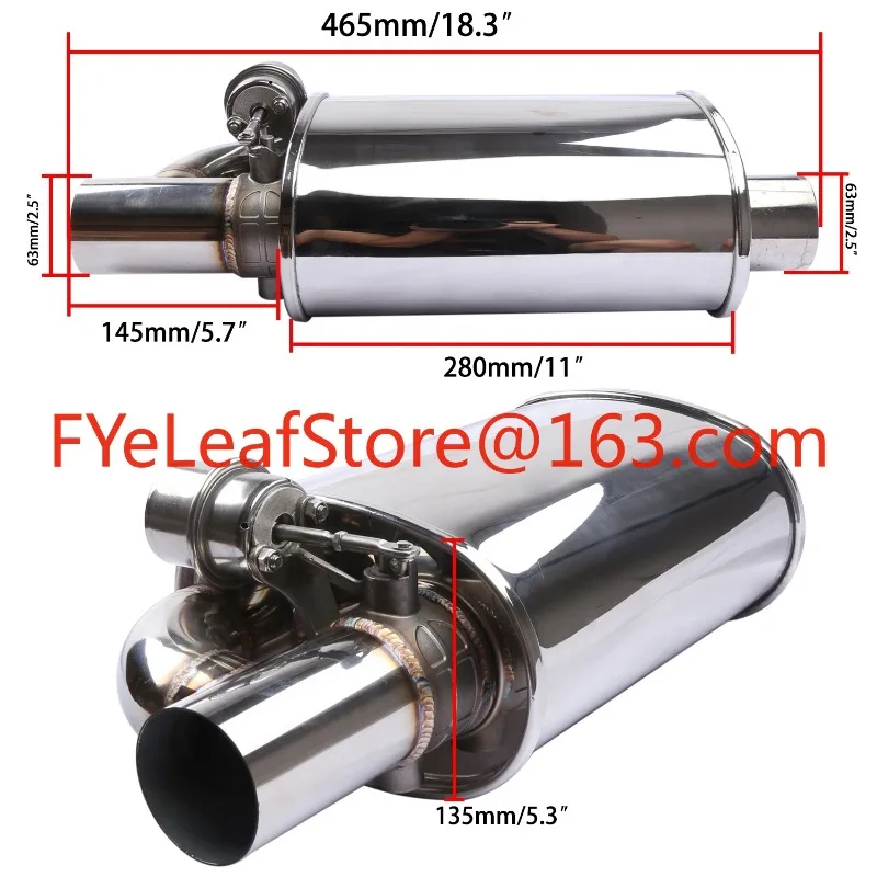 

Stainless Steel Universal Vacuum Valve Stainless Steel Exhaust Pipe 51/63/76mm Electronic System