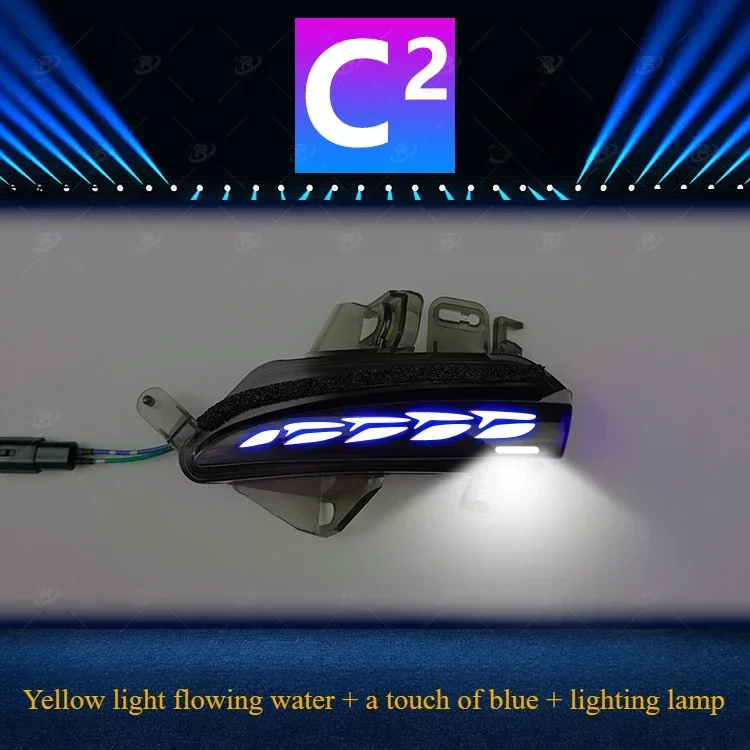 لكزس RC200t مرآة الرؤية الخلفية موازين طويلة تشغيل بدوره مصباح إشارة لمسة من التعديل الأزرق