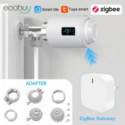 Tuya Smart Home Zigbee Thermostatic Valve Radiator Zigbee Thermostat Wifi Heating Thermostatic Head Tuya TRV Google Home  Alexa