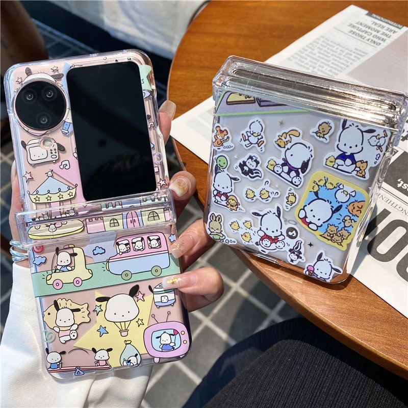 Phone Case For OPPO Find N2 N3 Flip VIVO X Flip Motorola RAZR40 Ultra Cute SANRIO Hellokitty Pochacco Disney Edge Back Cover