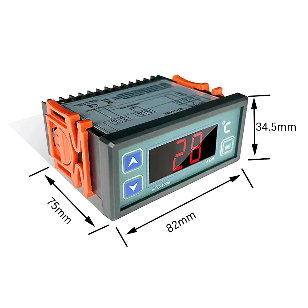 Cyfrowy regulator temperatury Stc-100A AC220V Termostat temperatury + czujnik NTC