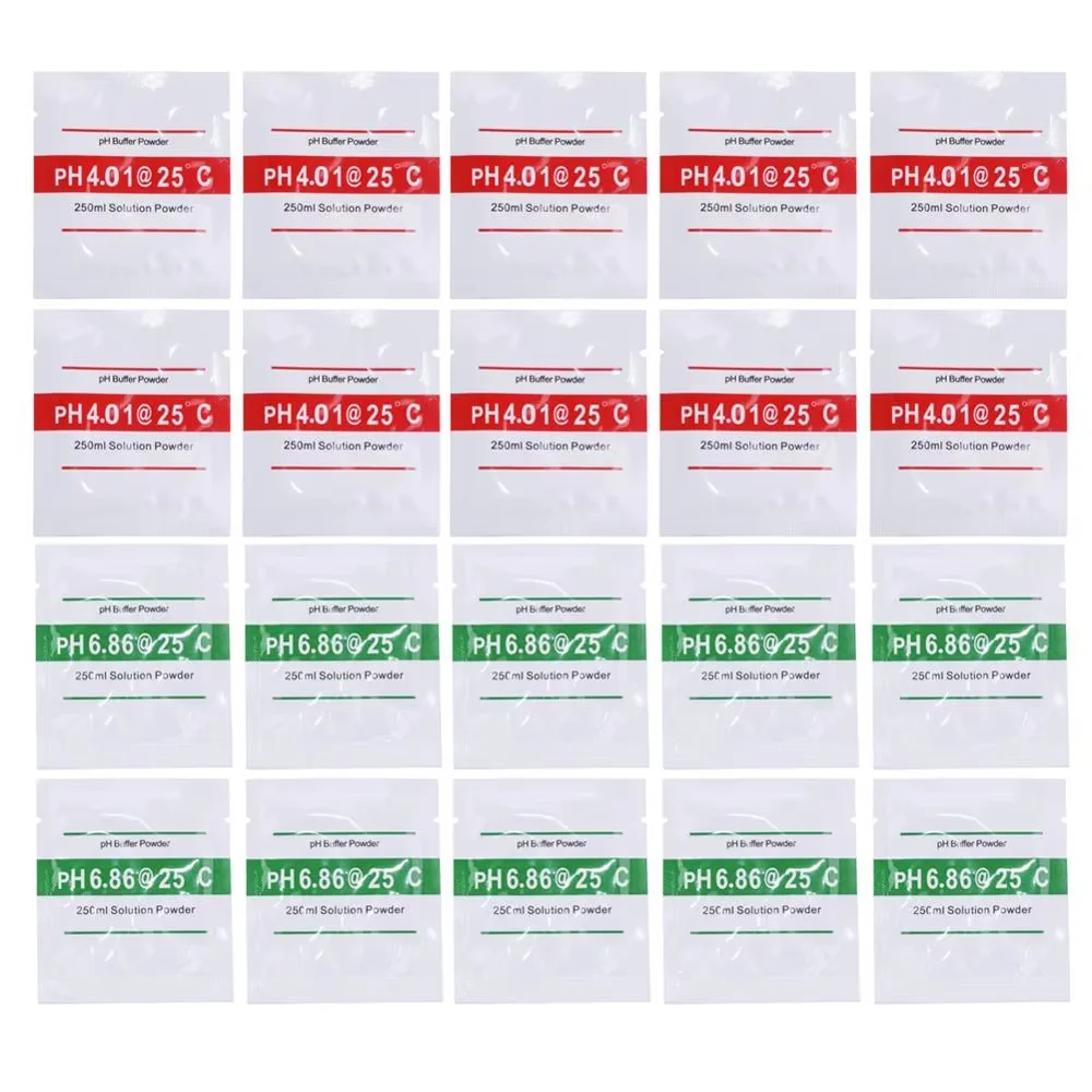 25pcs/lot PH Buffer Powder 4.00/6.86/9.18 Calibration Point PH Measure Calibration Solution Tool Accessories For PH Test Meter