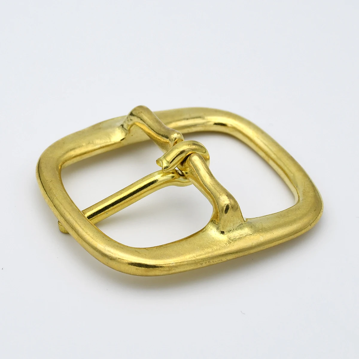 Brass Tri Glide Belt Buckle Middle Center Bar Buckle Single Pin Oval for Leather Craft Bag Strap Horse Bridle Halter Harness