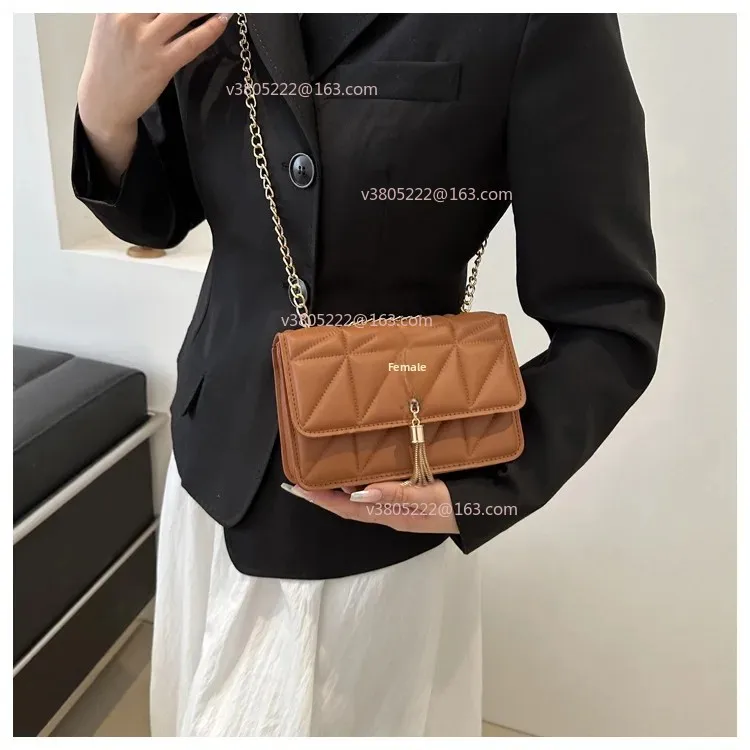 ربيع حار بيع الموسم المرأة سلسلة حزام حقيبة كروسبودي تنوعا قيمة جمالية عالية شكل مربع حقيبة كتف مفردة #4