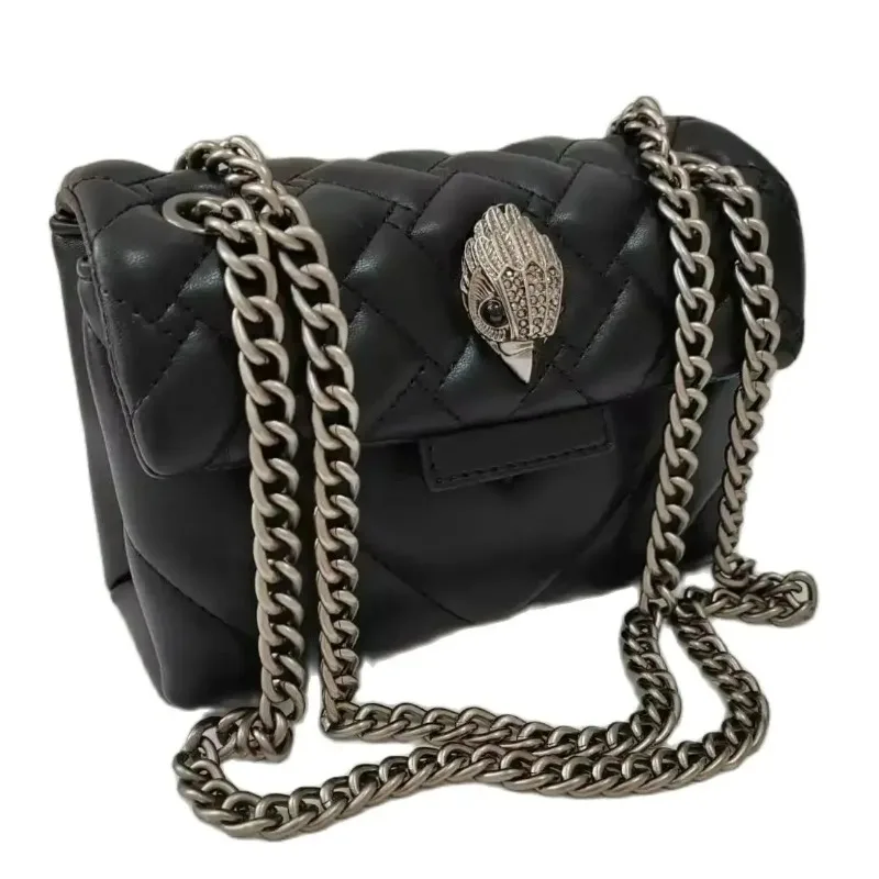 Mini bolso de hombro de Metal acolchado para mujer, bolso cruzado de cuero PU bordado, águila, moda