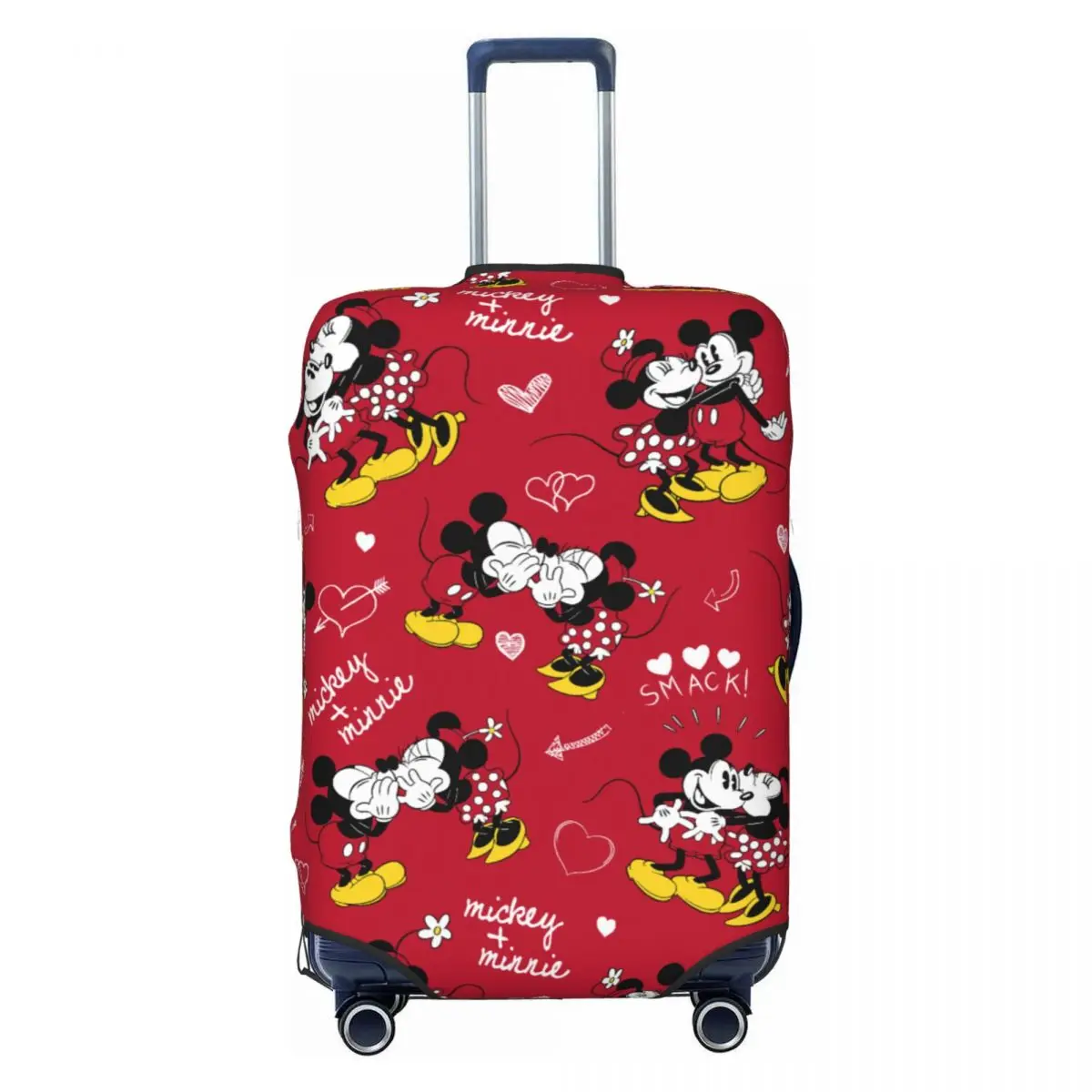 

Custom Mickey Minnie Love Luggage Cover Protector Funny Cartoon Travel Suitcase Covers for 18-32 Inch