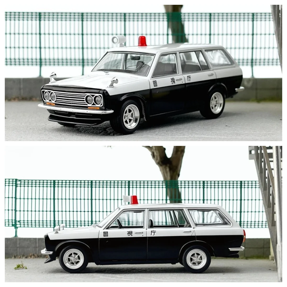Tarmac 1:64 Datsun 510 Wagon Police Sport Model Diecast Metal Car Alloy