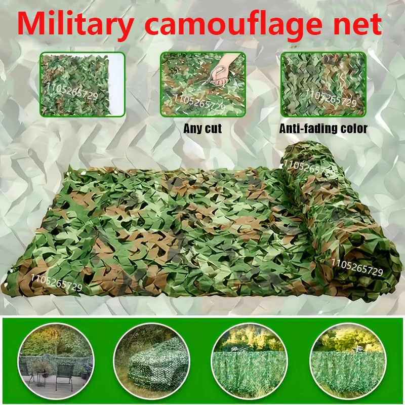 Forest Training, Car Shading, Tent Enhanced Hunting Camouflage Net, Garden Party Decoration, Camouflage Net