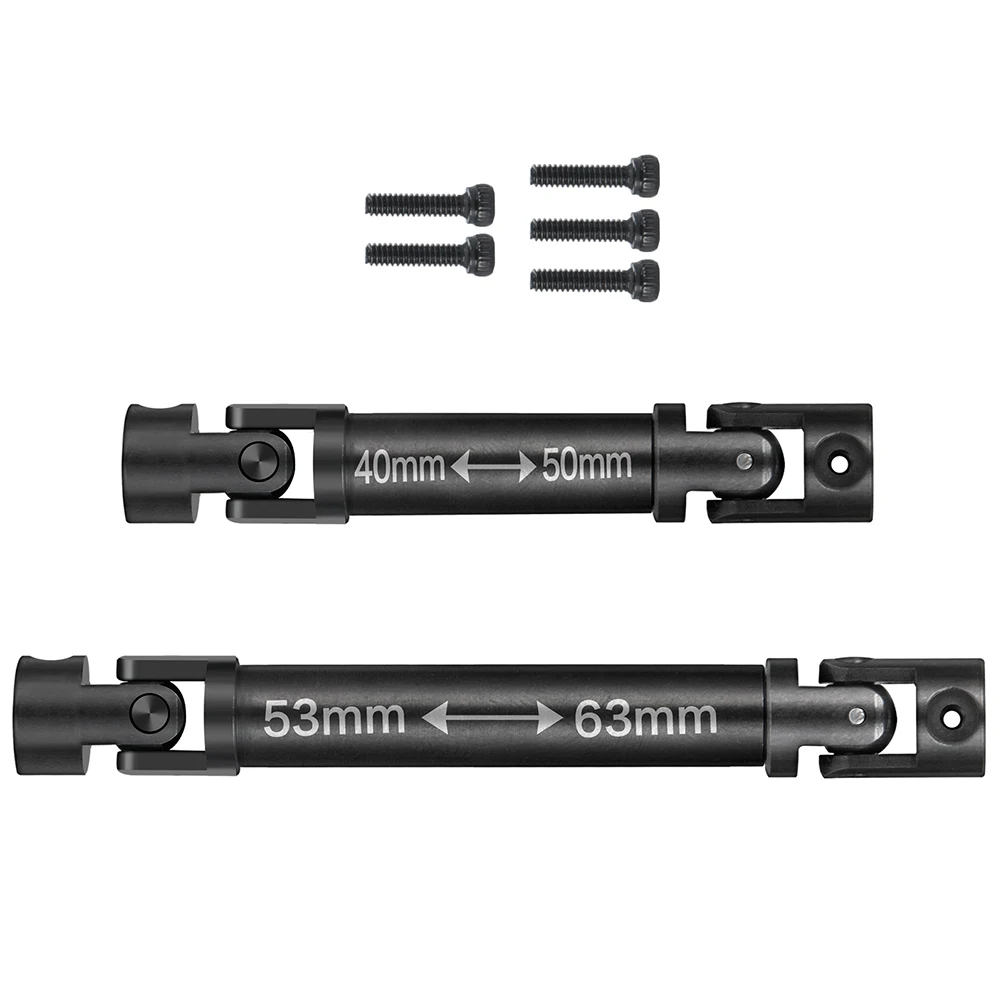 AXSPEED 2Pcs Metal Transmission Drive Shaft Joint for Axial SCX24 90081 AXI00002 AXI00001 1/24 RC Crawler Car Truck Upgrade Part