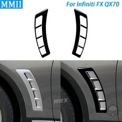 For Infiniti FX 2009-2013 QX70 14+ Piano Black Side Door Fender Air Outlet Cover Car Interior Decoration Accessories Sticker