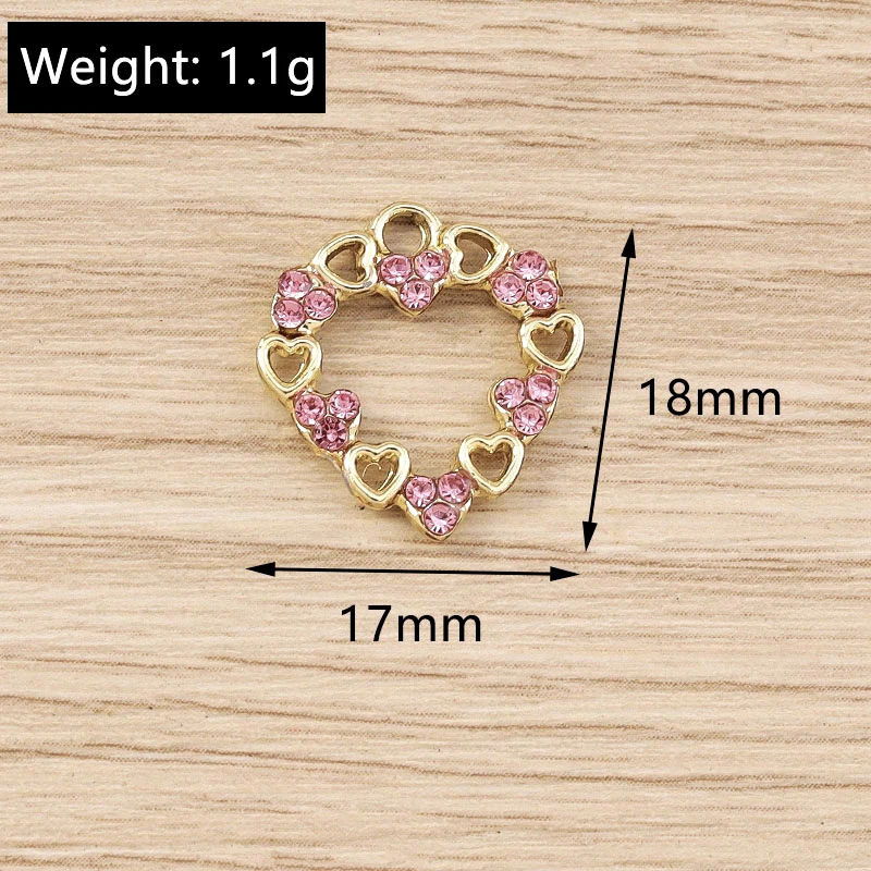 Tusember 10 Stück exquisite silberfarbene Kristall-Liebesherz-Charms für die Schmuckherstellung, modische Ohrringe, Halsketten, DIY-Anhänger – Detail 37