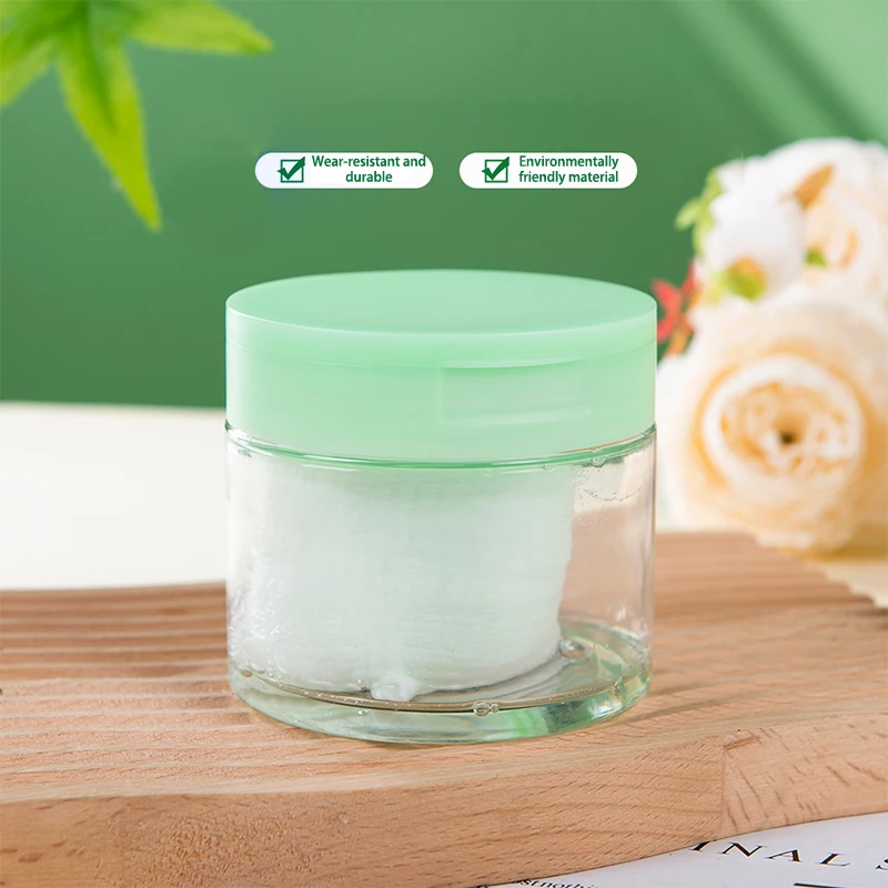 1Pc 280ml Leere Maske Flasche Make-Up Entferner Baumwolle Blatt Glas Neue Breite Mund Flip-top Flasche creme Spender Box