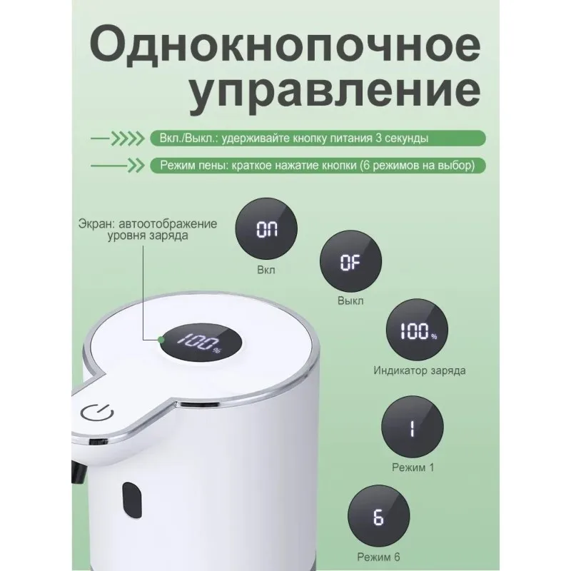 

【ADORN】Ideal For Home And Office, 380Ml Touchless Automatic For Foaming Soap Dispenser, Wall-Mounted Design Liquid