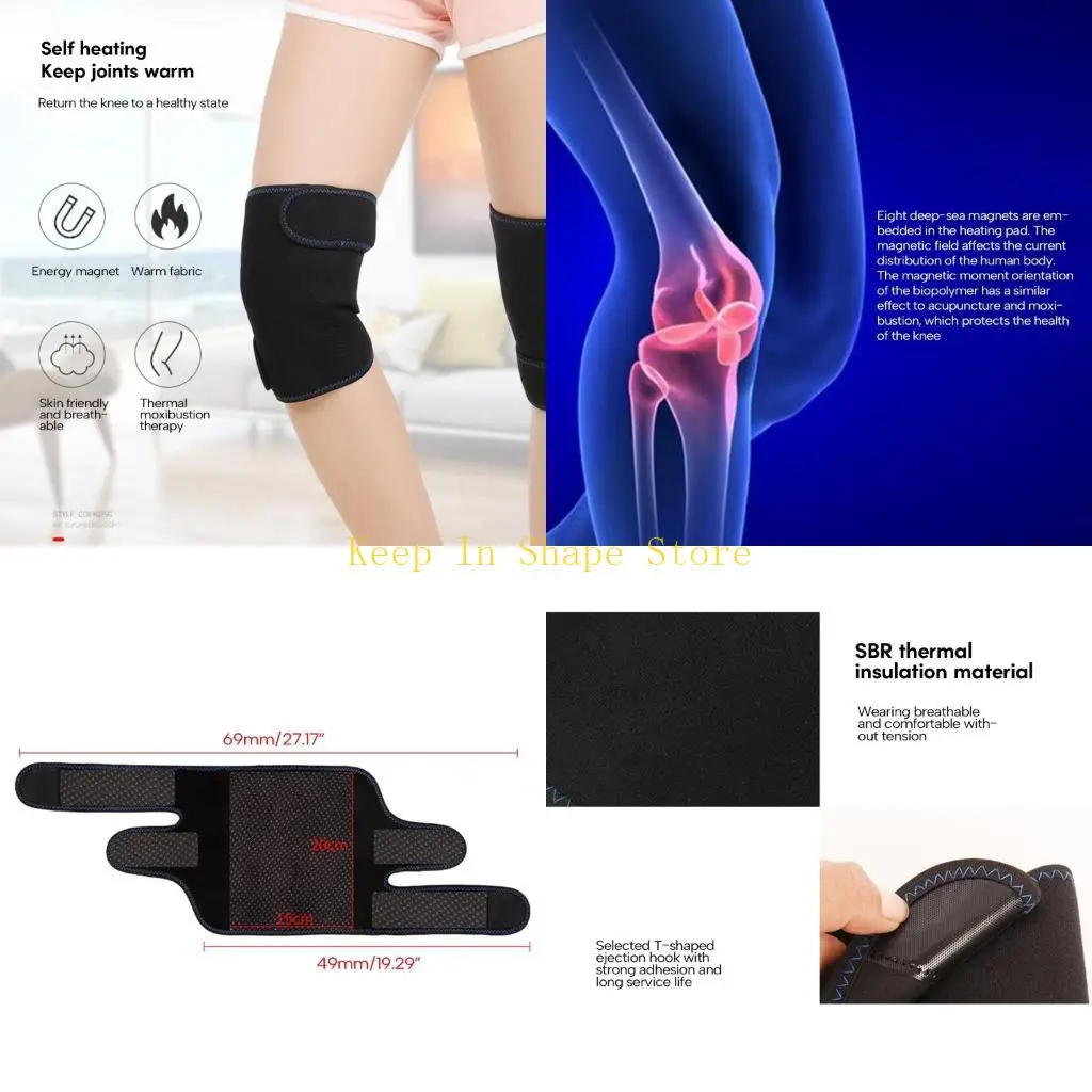 

U1JC 1 Pair Knee Warmers for Men Women, Self-Heating Knee Support, Warm Knee Pads for Heat Therapy, Knee Support, Knee Pads