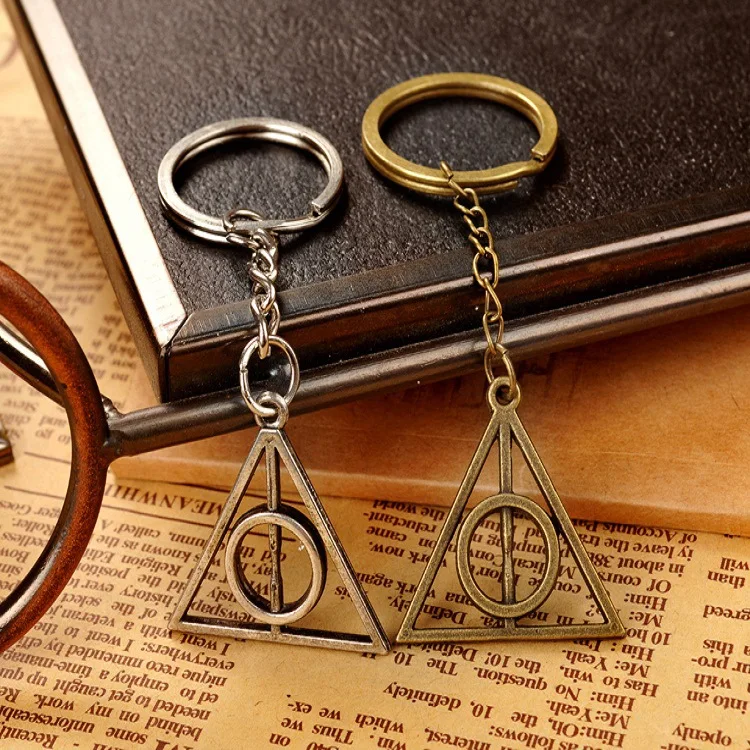 New Arrival The Deathly Hallows Alloy Pendant Key Rings Keychain  Triangle Key Chains