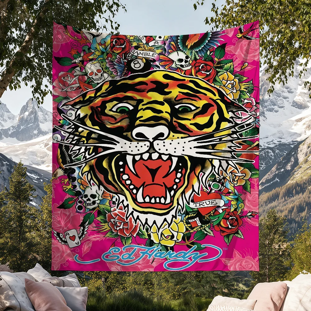 Fashion Print E-Ed H-Hardy flag Tapestries Outdoor Parties Wall Decor Camping Bedrooms Living Rooms Dorms Gifts