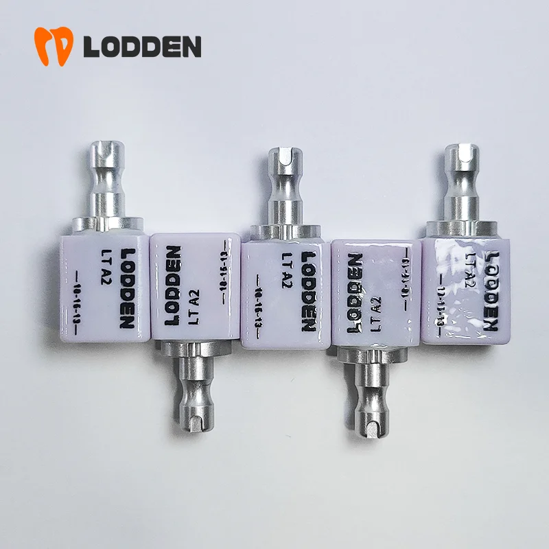 5pcs/box Lodden Dental Lithium Disilicate C14 Glass Ceramic Blocks HT/ LT for Dental Lab CAD/CAM 18-15-13 Cube 5 Pieces