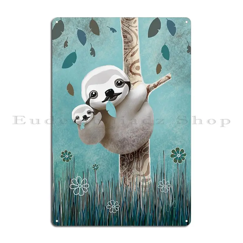 Baby Sloth Daylight Metal Sign Poster Wall Decor Living Room Club Bar Bar Cave Personalized Tin Sign Poster