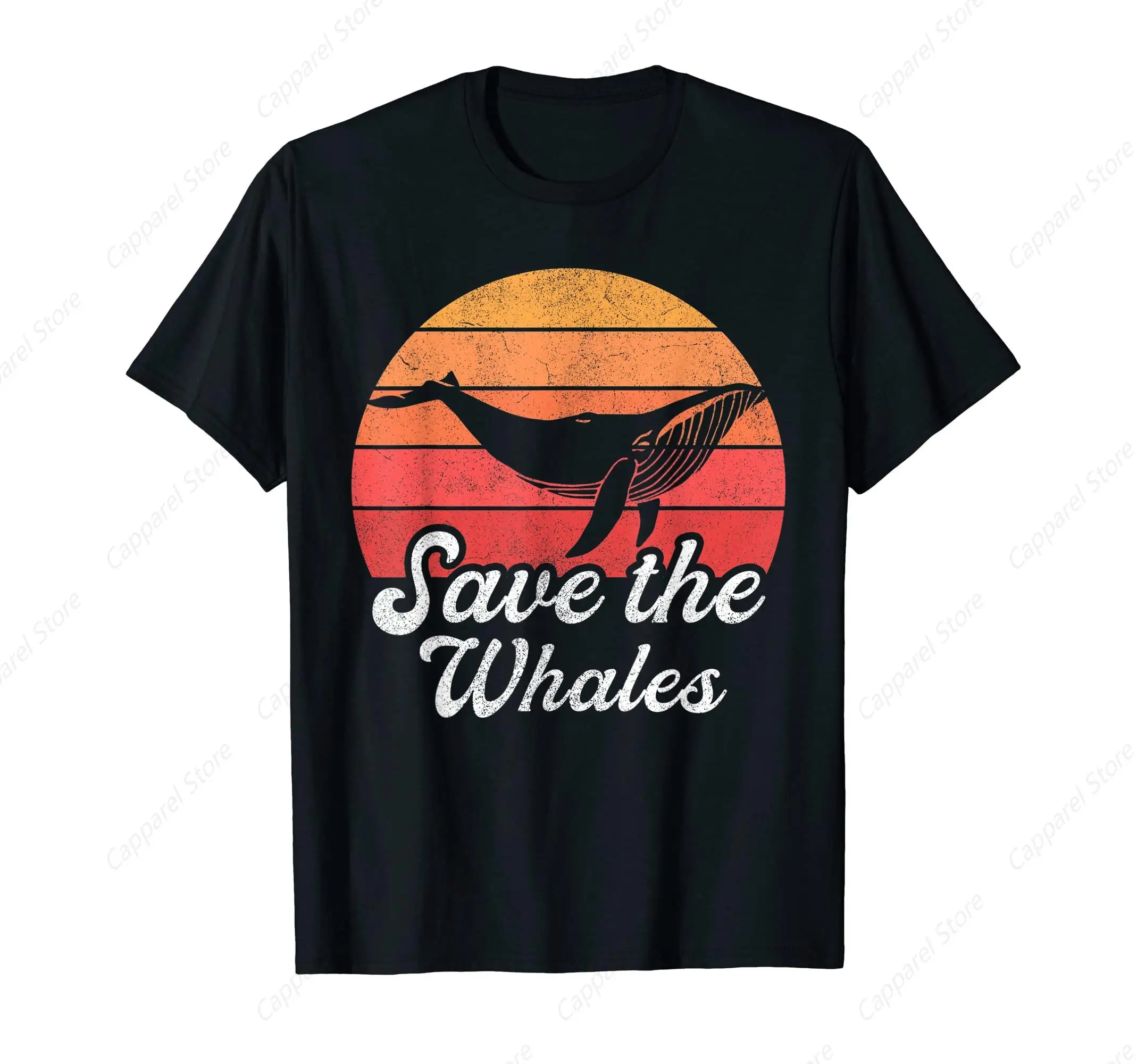 

Save The Whales T-Shirt for Men Cotton 100% Summer Tops Women