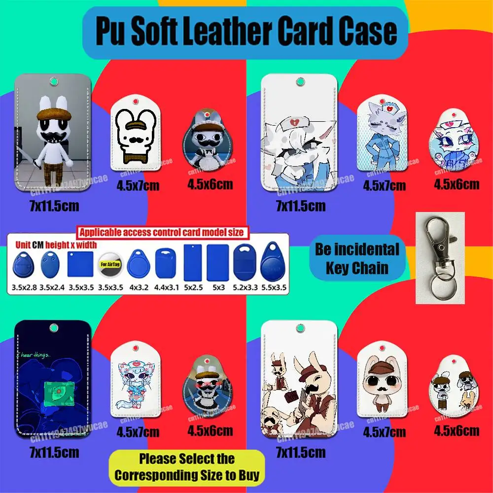 For Animal Hospital Anomaly Barney Head Nurse For AirTag Case Card Holder Sleeve ID Credit Bank Access Badge For Air Tag Case