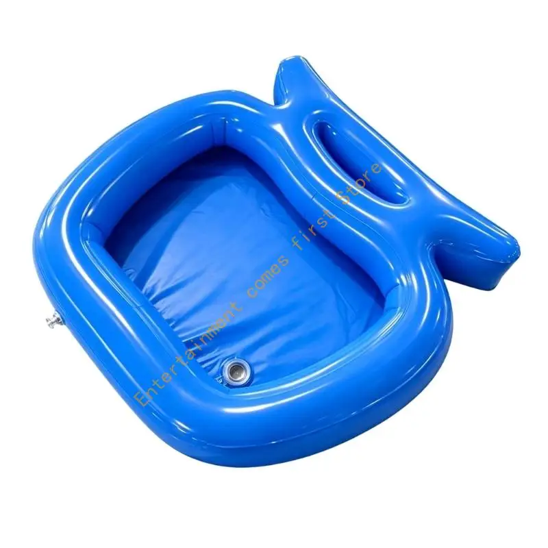 Inflatable Foot Soak Basin with Water Outlet for Beach and Camp Use 55KD
