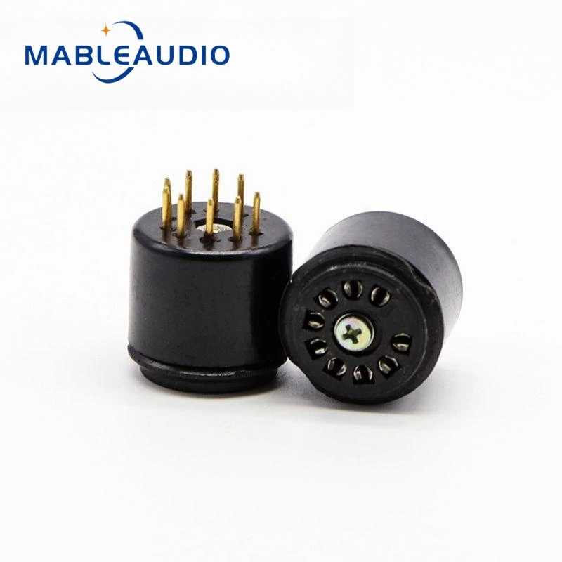 2pcs TS-9 Booster halter Bakelit 9-poliger elektronischer Röhren halter Reagenzglas halter passend für 12 ax7 Röhren halter Audio zubehör – Detail 3