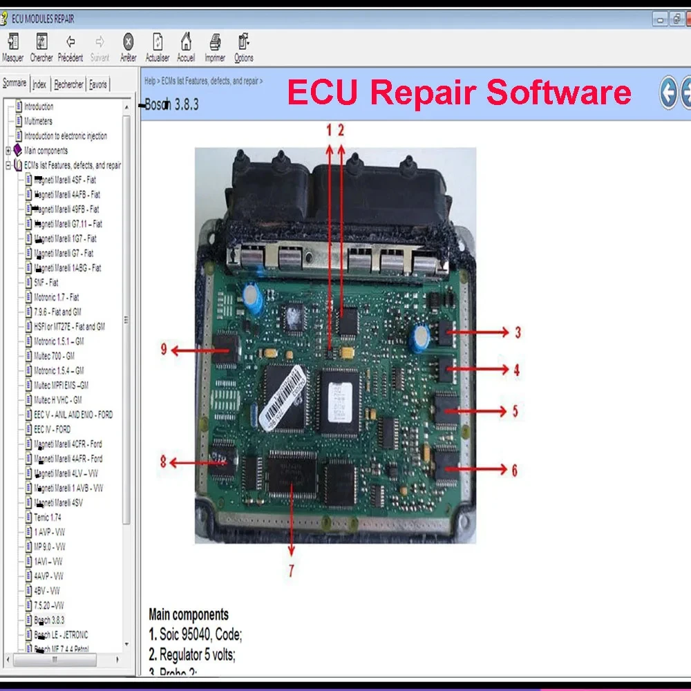 ECU Repair Software ECU Modules Repair Pinout Including Multimeters Transistor EEprom Defects Car Repair Tool